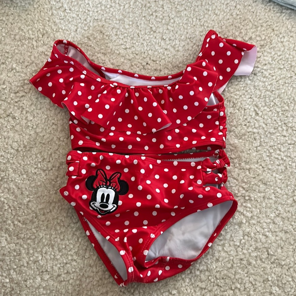 Disney Minnie Mouse 2 piece girls swim suit